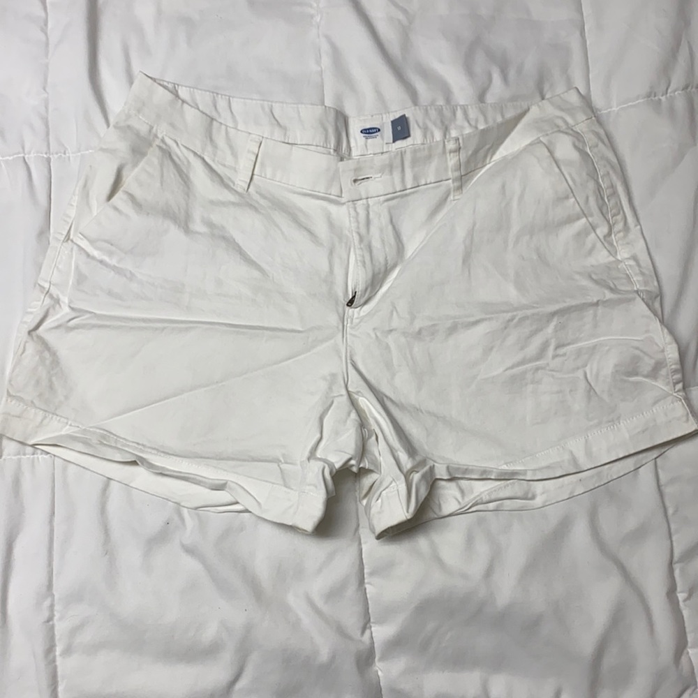 White Cotton Shorts